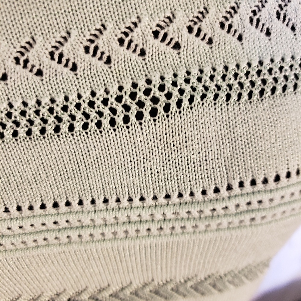 White House Black Market Open Knit Sweater Mint S - Picture 7 of 7